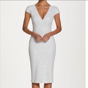 Dress the Population Allison White Sequin Dress